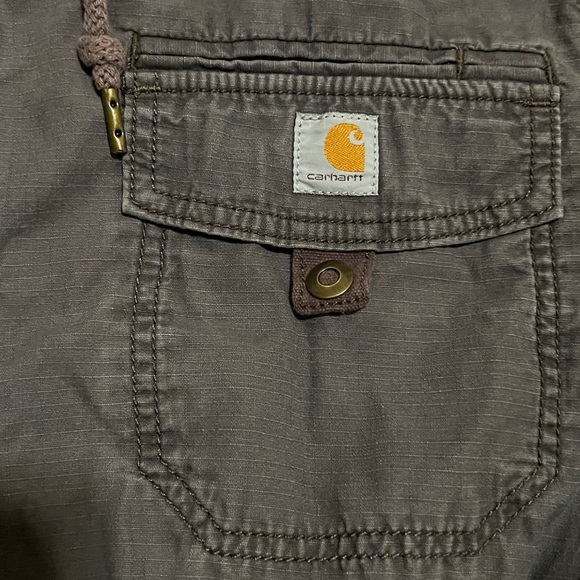 Carhartt El Paso Utility Jacket Hooded Field Coat Cinched Waist Grey- Size XL - Picture 7 of 12